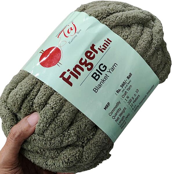 Taj Finger Knit Yarn - Dark Fern Green