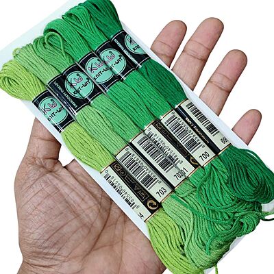 Airo Embroidery Thread Set Green family