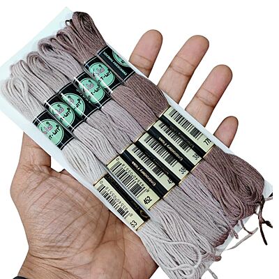 KnitWit Embroidery Thread Set Earthy family