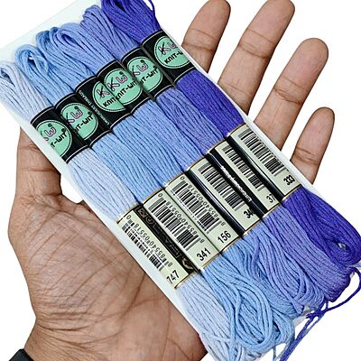 KnitWit Embroidery Thread Set Lavender family