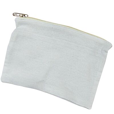 Pouch with Zip Off White Pouch with Zip Off White