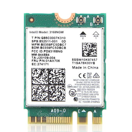ASRock 3168NGW Wireless Adapter – Wi-Fi 5 AC433 & Bluetooth 4.2 | M.2 2230 | Dual-Band