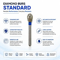 NewDiamond Composite Resin FG Airotor Bur Kit Pack of 8 Burs FG-114