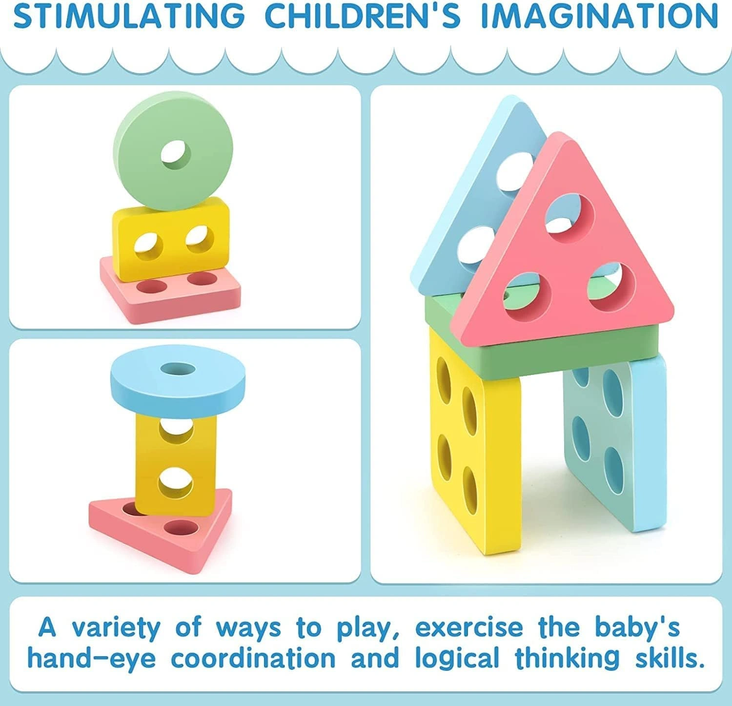 Wooden Shapes Puzzle – Montessori Educational Toy