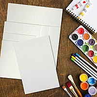 18x24cm Blank White Flat Stretched Board Art Canvas By Janrax