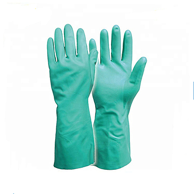 Chemical resistant nitrile gloves