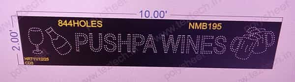 NMB195 NAME BOARD 2X10 FEET 844 HOLES