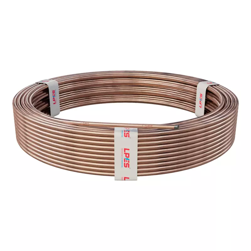LPES Non Insulated/Bare Mild Steel Copper Coated 201 - 250 micron Round Solid 8mm Conductor