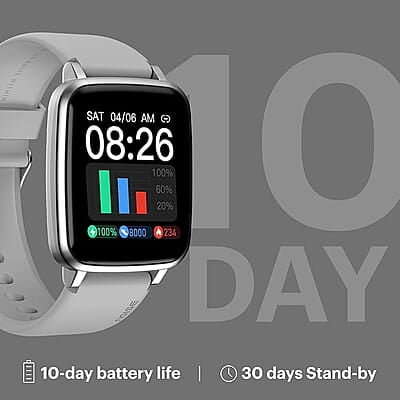 Noise ColorFit Pulse Spo2 Smart Watch 1.4" Full Touch HD Display, 10 Days Battery Life with Heart Rate, Sleep Monitoring & IP68 Waterproof (Mist Grey)