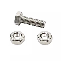 25MM - SS Nut, Bolt and Wash - M10