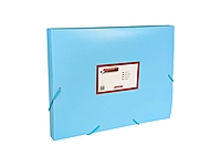 Pastel Blue A4 Elastic Closure Box File