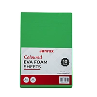 Pack of 10 A5 Green Coloured EVA Foam Sheets