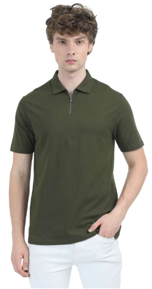 Rare Rabbit Vintage Zip Polo T-Shirt