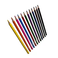 Stationery Filled Green Zip 13x5"" Pencil Case with Colouring Pencils