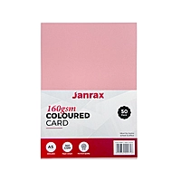 Pack of 50 A5 Assorted Pastel Coloured Card 160gsm Sheets