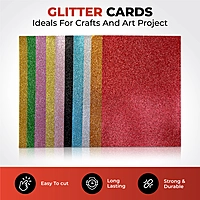 Pack of 10 A4 Black Coloured Glitter Card 230gsm Sheets