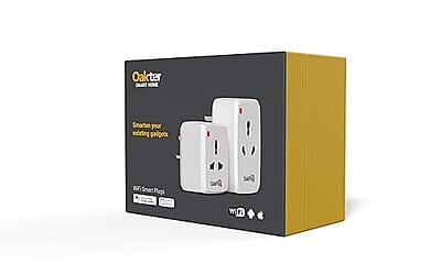 Oakter Wi-Fi Smart Plug for High Power Appliances (AC, Geyser, Motor, etc.) and for Low Power Appliances (Mobile & Laptop Chargers, TV, Kettle, etc.) Works with Alexa & Google Assistant