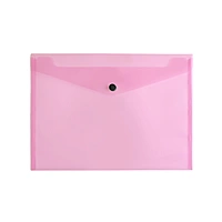 Pack of 12 Janrax A4 Pink Document Wallets - Button Stud Folder