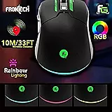 Frontech MS-0059 Wired Optical Mouse – USB | 1000 DPI | Ergonomic Grip | Smooth Tracking | PC & Laptop Mouse