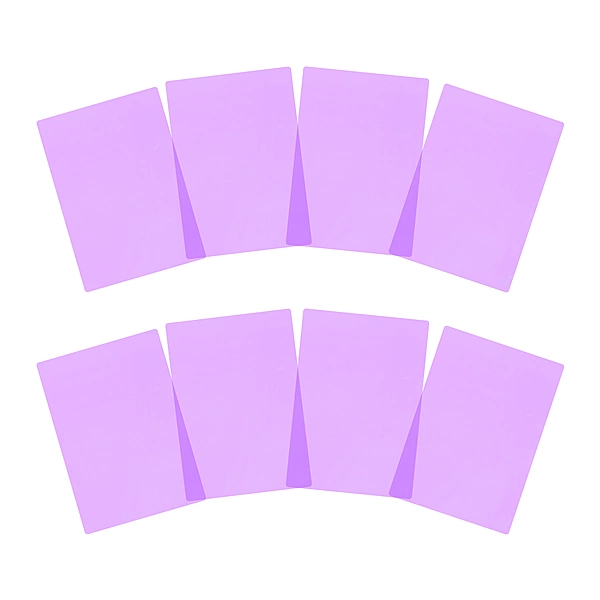 Pack of 8 A4 Plain Purple Dyslexia Overlay Reading Sheets â€“ PET Material, Rounded Corners