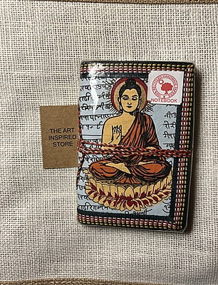 Kaagaz Handcrafted Notebook | 'Buddha' Print | A Shade of Off-White
