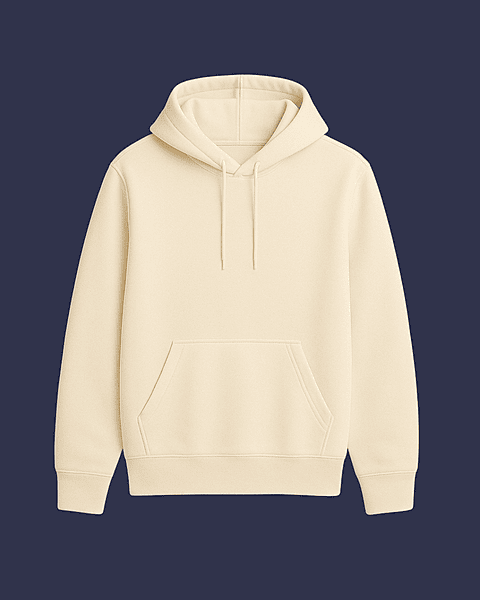 Unisex Off-White Beach Bear Graphic Printed All-Weather Hoodie