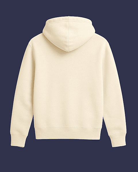 Unisex Off-White Plain All-Weather Hoodie