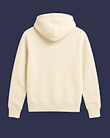 Unisex Off White Front Beach Bear Graphic Printed All-Weather Hoodie