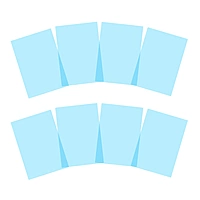 Pack of 8 A5 Plain Blue Dyslexia Overlay Reading Sheets â€“ PET Material, Rounded Corners