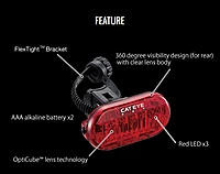 CAT EYE OMINI 3 TAIL LAMP (External Batteries)