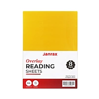 Pack of 8 A4 Plain Yellow Dyslexia Overlay Reading Sheets â€“ PET Material, Rounded Corners