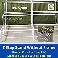 6 Ft Three step Garden Stand without Frame Detachable Size in Inches 72(L)X36W) X77(H)