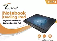 Techie One-Fan Laptop Cooling Pad – Adjustable Height & Quiet Fan