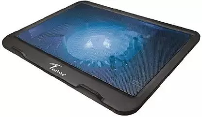 Techie One-Fan Laptop Cooling Pad – Adjustable Height & Quiet Fan