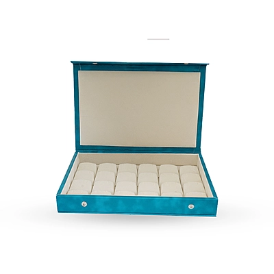 Jimmiki Box Holder Rexine Teal Jimmiki Box Holder Rexine Teal