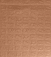 3D Self Adhesive Orange Brick Wall Stickers