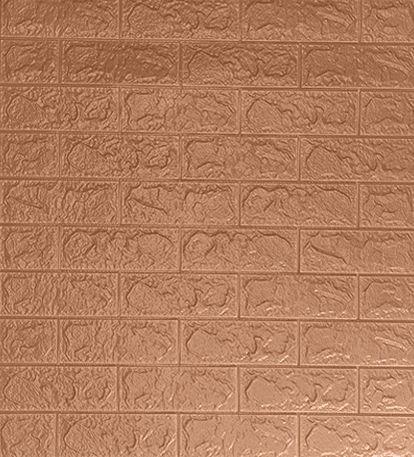 3D Self Adhesive Orange Brick Wall Stickers