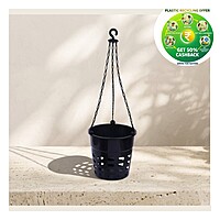 Orchid Pot with Stick | 7.5 Inch Plastic Planter | Orchid Support Pot
