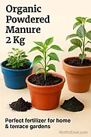 Organic powdered manure used for home gardening and pots