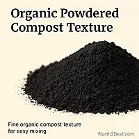 Fine texture organic powdered manure close-up