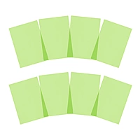 Pack of 8 A4 Plain Light Green Dyslexia Overlay Reading Sheets â€“ PET Material, Rounded Corners