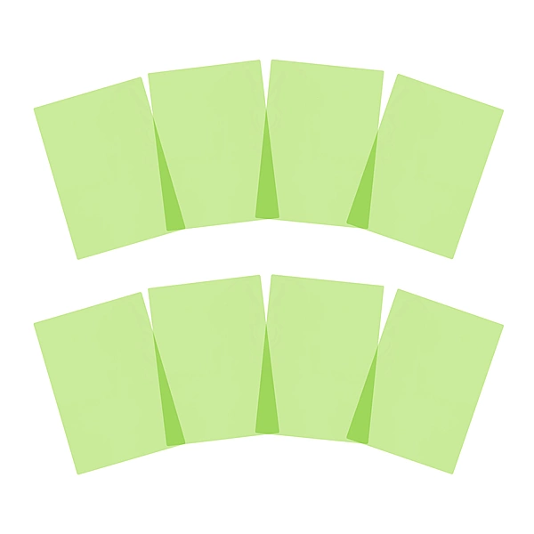 Pack of 8 A4 Plain Light Green Dyslexia Overlay Reading Sheets â€“ PET Material, Rounded Corners
