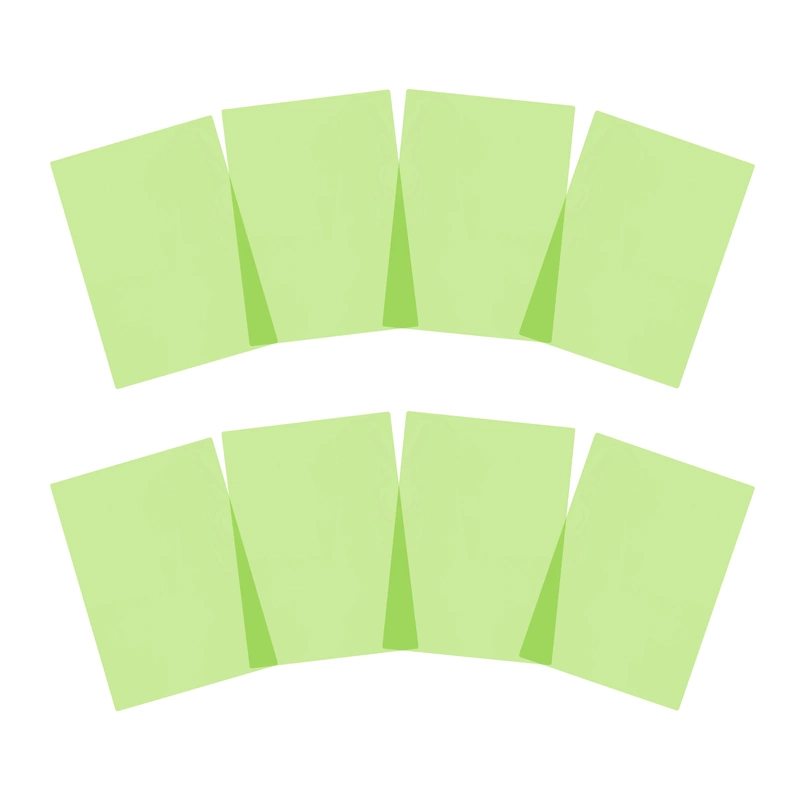 Pack of 8 A4 Plain Light Green Dyslexia Overlay Reading Sheets â€“ PET Material, Rounded Corners