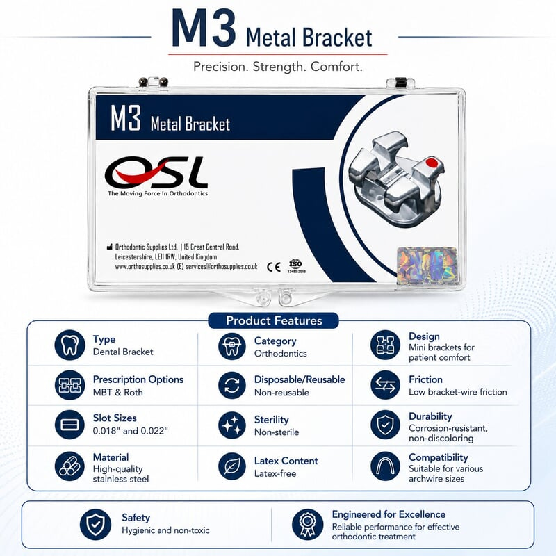 OSL M3 Metal Orthodontic Bracket Kits