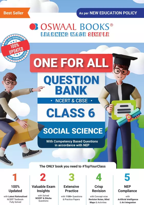 Oswaal One For All Question Bank NCERT & CBSE, Class-6 Social Science
