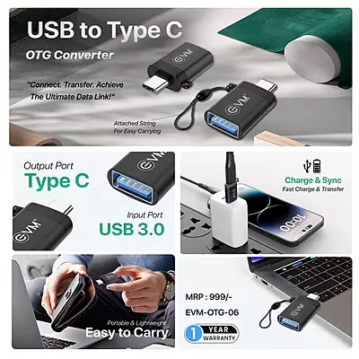 OTG EVM CONVERTER 3.0 USB TO TYPE-C (OTG-06) OTG EVM CONVERTER 3.0 USB TO TYPE-C (OTG-06)