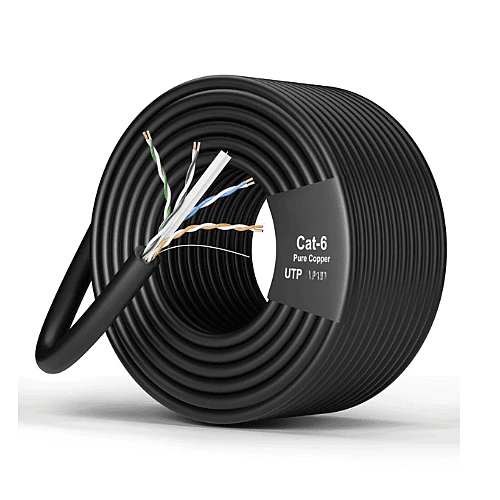 Champion CAT6 Pure Copper UTP Double Jacket Ethernet Cable 25AWG | 0.45mm (0.18 Inch) Conductor | LAN Network Cable -305m Champion CAT6 Pure Copper UTP Double Jacket Ethernet Cable 25AWG | 0.45mm (0.18 Inch) Conductor | LAN Network Cable -305m