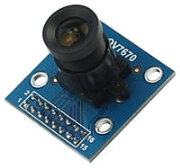 Front view of OV7670 camera module Front view of OV7670 camera module