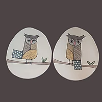 Wall Art Platers (Owl-pair)