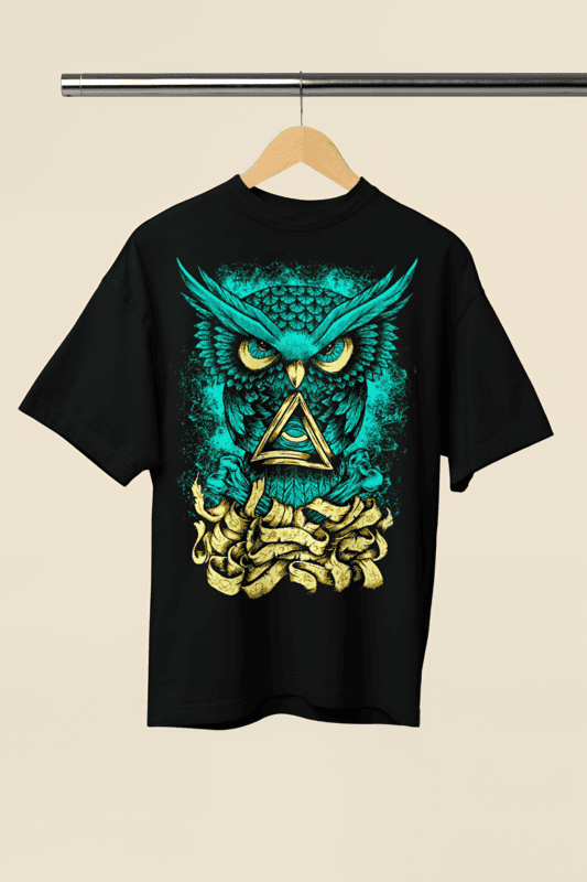 UK-17 brand Black Oversized T-shirt